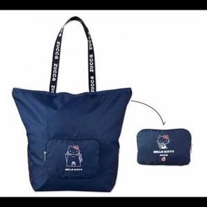 Brand New HELLO KITTY-Large Navy Zucca Tote Bag